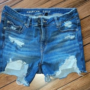 American Eagle jeans shorts size 8 midi low rise new